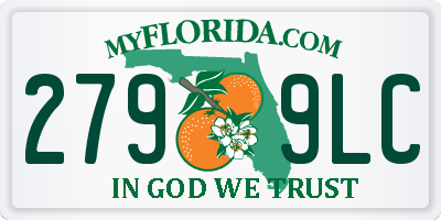FL license plate 2799LC