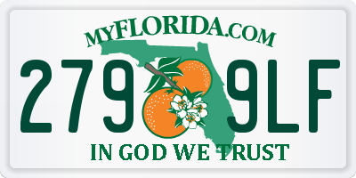 FL license plate 2799LF