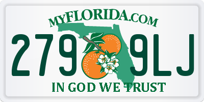 FL license plate 2799LJ