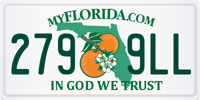 FL license plate 2799LL