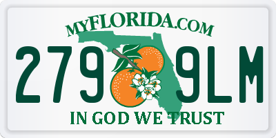 FL license plate 2799LM