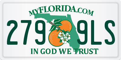 FL license plate 2799LS