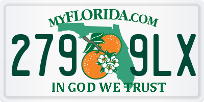 FL license plate 2799LX