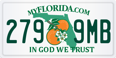 FL license plate 2799MB