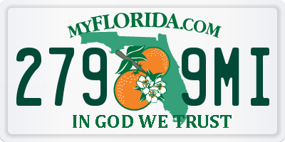 FL license plate 2799MI