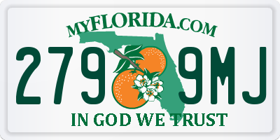 FL license plate 2799MJ