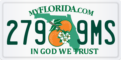 FL license plate 2799MS