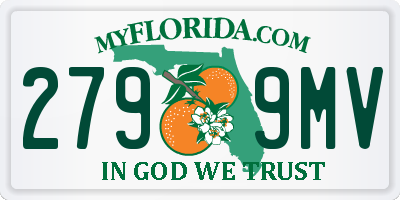FL license plate 2799MV