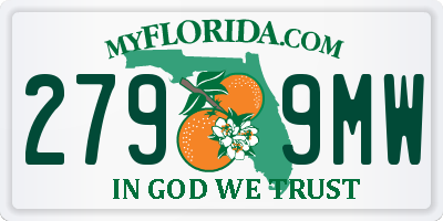 FL license plate 2799MW