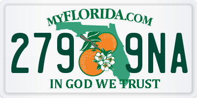 FL license plate 2799NA