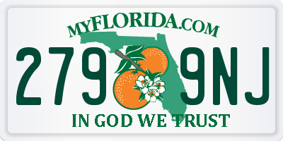 FL license plate 2799NJ