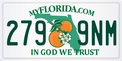 FL license plate 2799NM