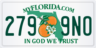 FL license plate 2799NO