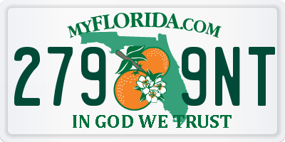 FL license plate 2799NT