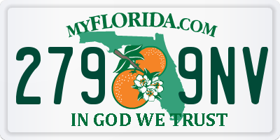 FL license plate 2799NV