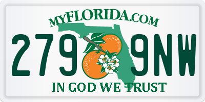 FL license plate 2799NW