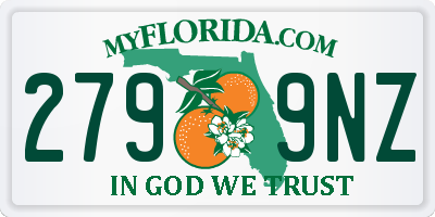 FL license plate 2799NZ
