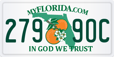 FL license plate 2799OC