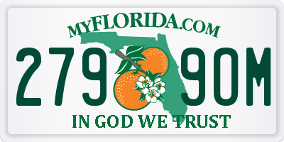 FL license plate 2799OM
