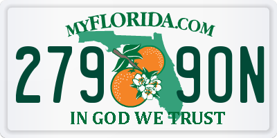 FL license plate 2799ON