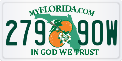 FL license plate 2799OW
