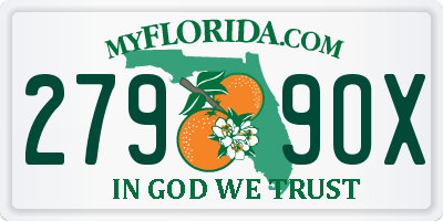 FL license plate 2799OX
