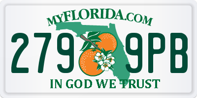 FL license plate 2799PB