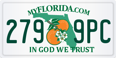 FL license plate 2799PC