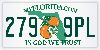 FL license plate 2799PL