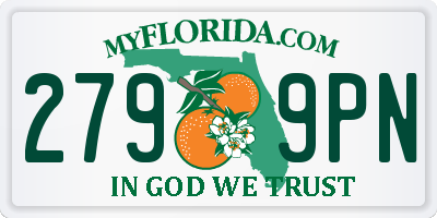 FL license plate 2799PN