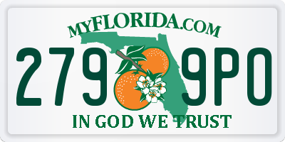FL license plate 2799PO