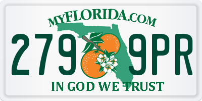 FL license plate 2799PR