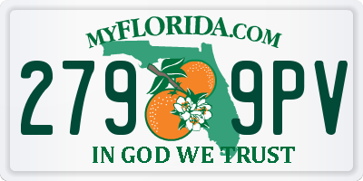 FL license plate 2799PV