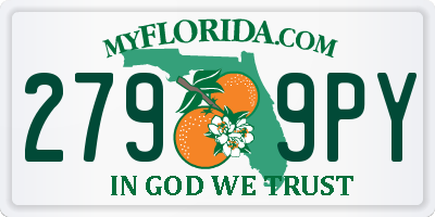 FL license plate 2799PY