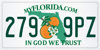 FL license plate 2799PZ