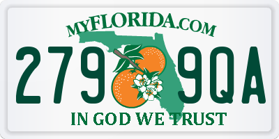 FL license plate 2799QA