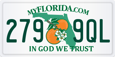 FL license plate 2799QL