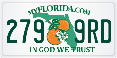 FL license plate 2799RD