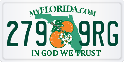 FL license plate 2799RG
