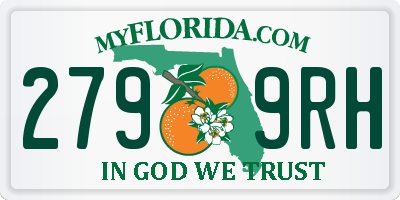 FL license plate 2799RH