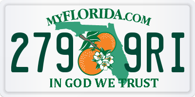 FL license plate 2799RI