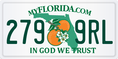 FL license plate 2799RL