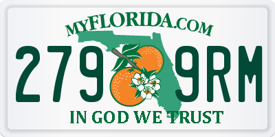 FL license plate 2799RM