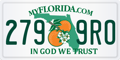 FL license plate 2799RO