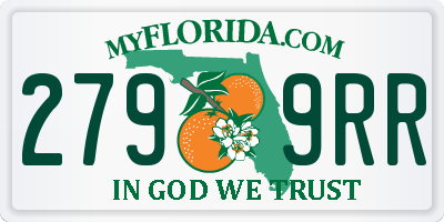 FL license plate 2799RR