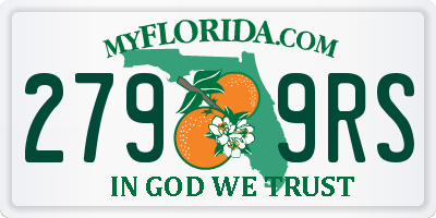FL license plate 2799RS