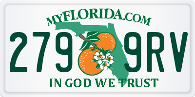 FL license plate 2799RV