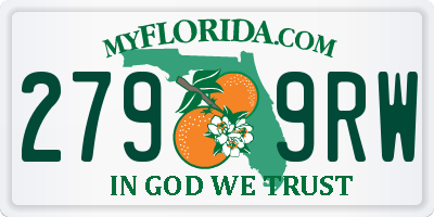 FL license plate 2799RW