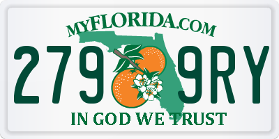 FL license plate 2799RY