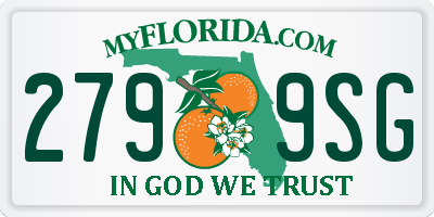 FL license plate 2799SG